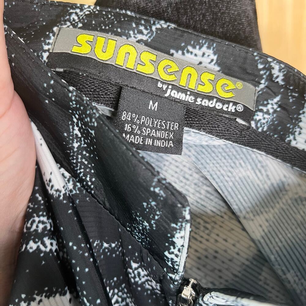 Sunsense by Jamie Sadock Pullover UPF Golf Mock Neck Tsunami Abstract Print Med - Picture 7 of 9
